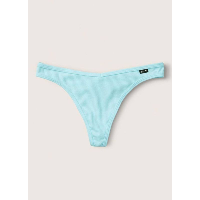 Трусики Cotton High-Leg Thong Panty Blue