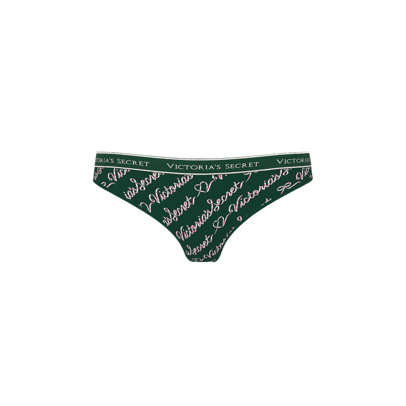 Трусики Logo Cotton Thong Panty Green VS