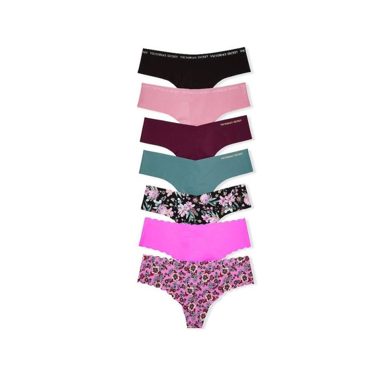 Набір трусиків 7-Pack No-Show Thong Panties Mix Flowers