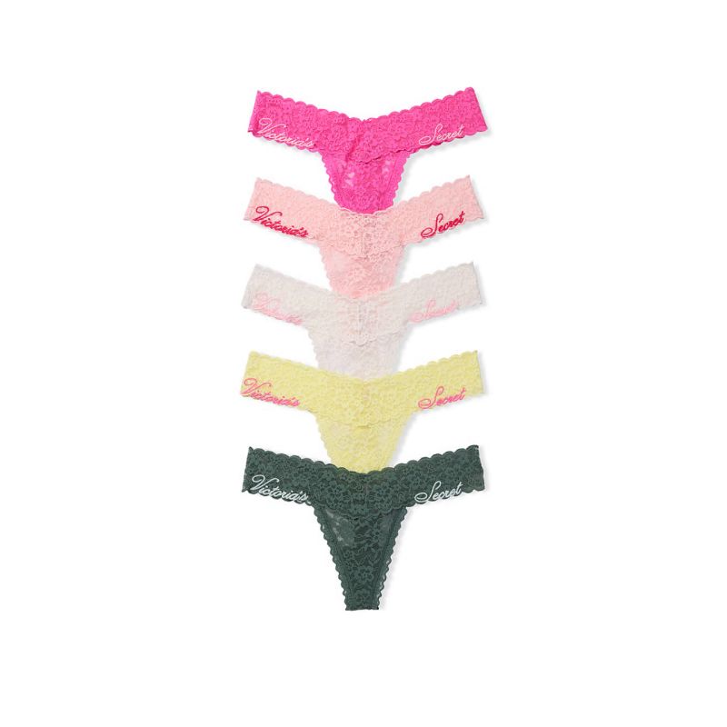 Набір трусиків 5-Pack Lacie Embroidery Thong Panties
