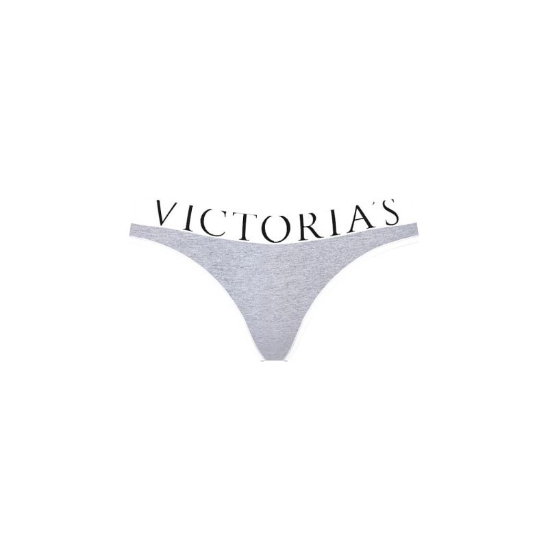 Трусики Exploded Logo Cotton Thong Panty Grey