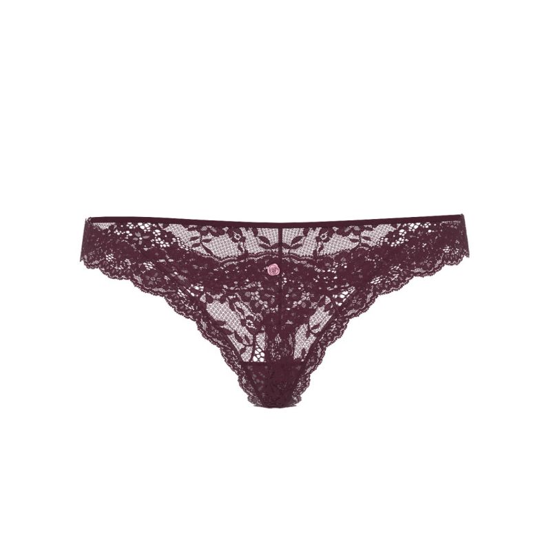 Трусики Dream Angels Lace Thong Panty Wine