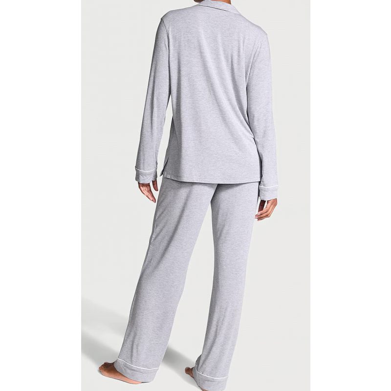 Піжама Modal Long Pajama Set Medium Heather Grey VS