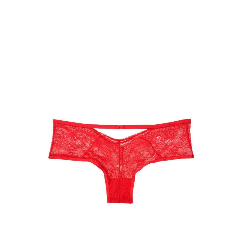 Жіночі трусики Very Sexy Sheer Mesh & Lace Cutout Cheeky Panty Red