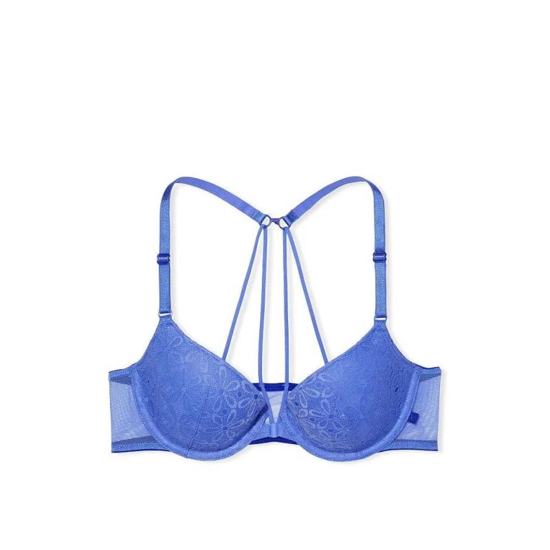 Бюстгальтер Lace Front Lined Demi Bra Blue