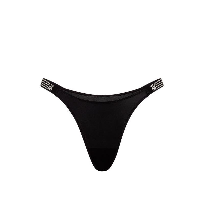 Трусики Ombre Shine Strap Brazilian Panty Black