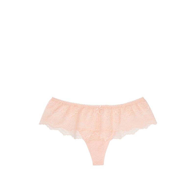 Жіночі трусики Dream Angels Floral Lace Thong Hipster Purest Pink