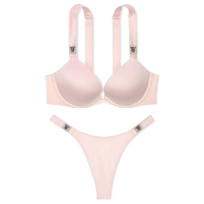 Комплект білизни Very Sexy Bombshell Add-2-Cups Scattered Shine Strap Push-Up Bra Angel Pink