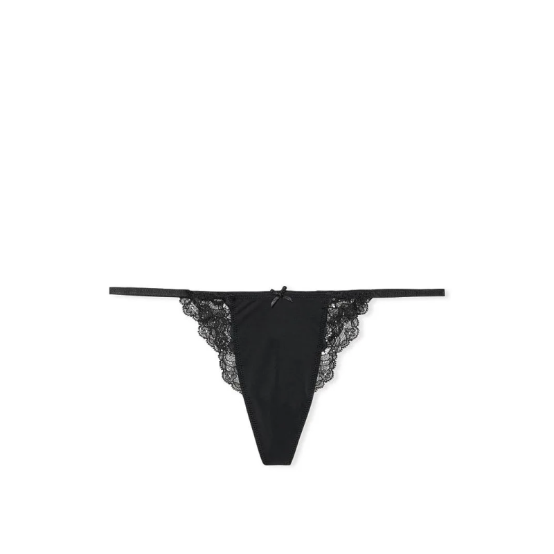 Трусики Dream Angels Micro Lace V-String Panty Black