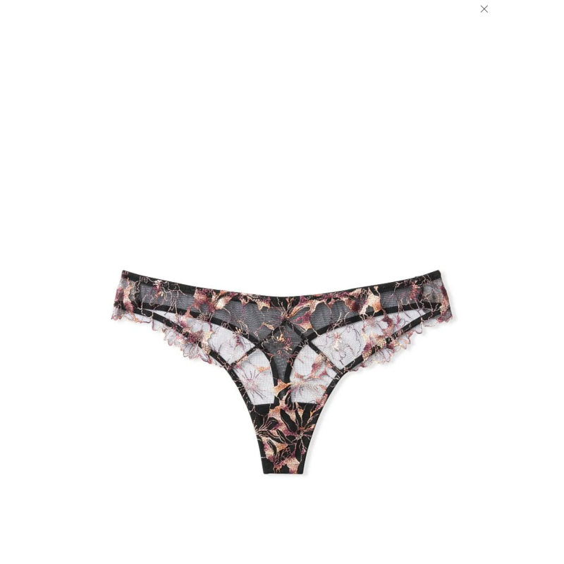 Трусики Very Sexy Embroidered Sheer Mesh Shimmer Thong Panty