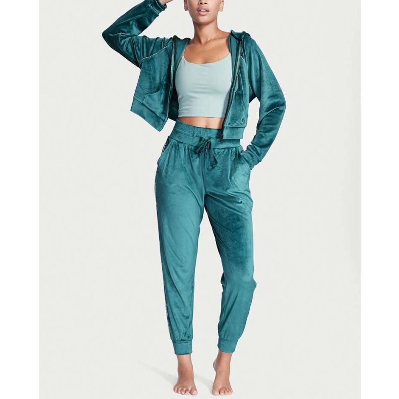 Велюровий спортивний костюм Deepest Green
