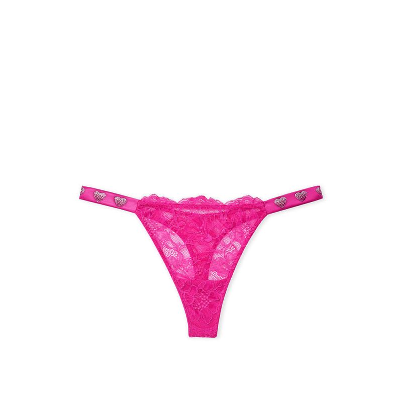 Трусики Very Sexy Shine Strap Thong Panty Fuschia Frenzy