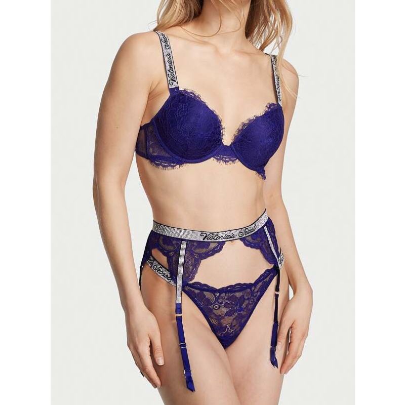 Комплект Shine Strap Push-Up Bra & Shine Brazilian Panty Panty Night Ocean