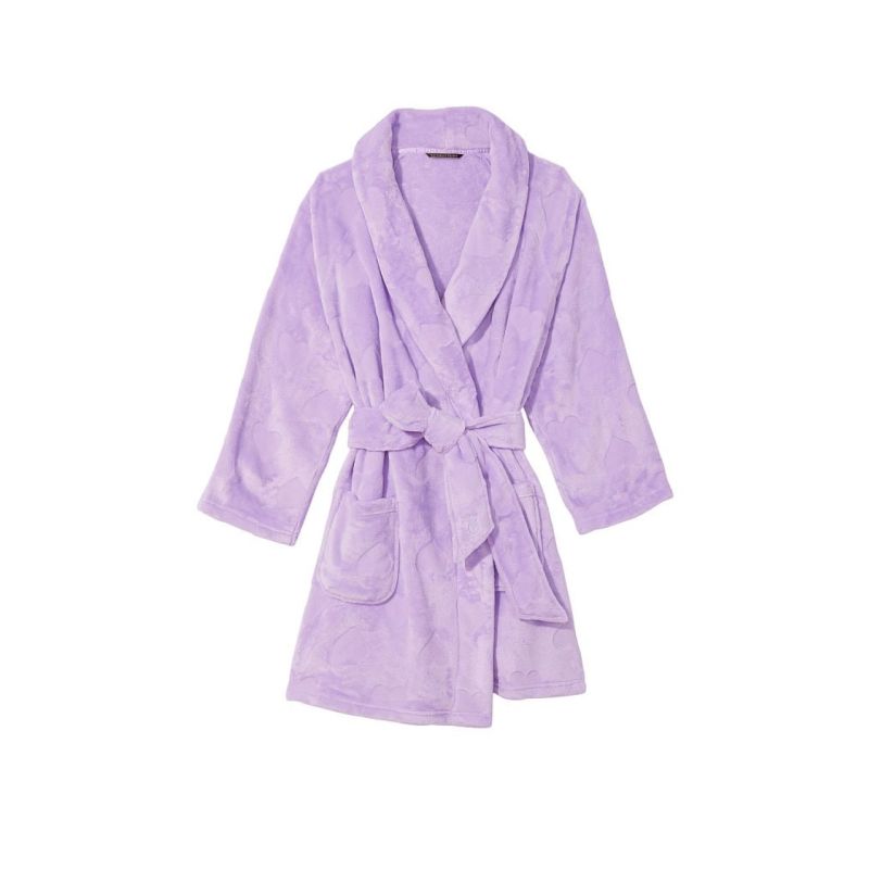 Плюшевий халат Short Cozy Robe Purple Heart