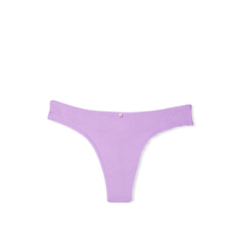 Трусики Cotton Thong Panty Purple Petal