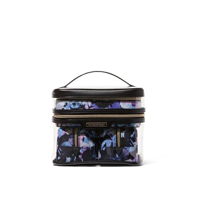 Набір косметичок  4-in-1 Train Case Floral Noir