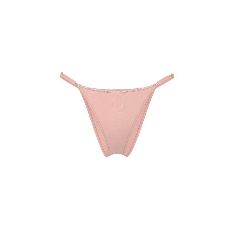 Трусики Dream Angels Twinkle Heart Satin Brazilian Panty Pink