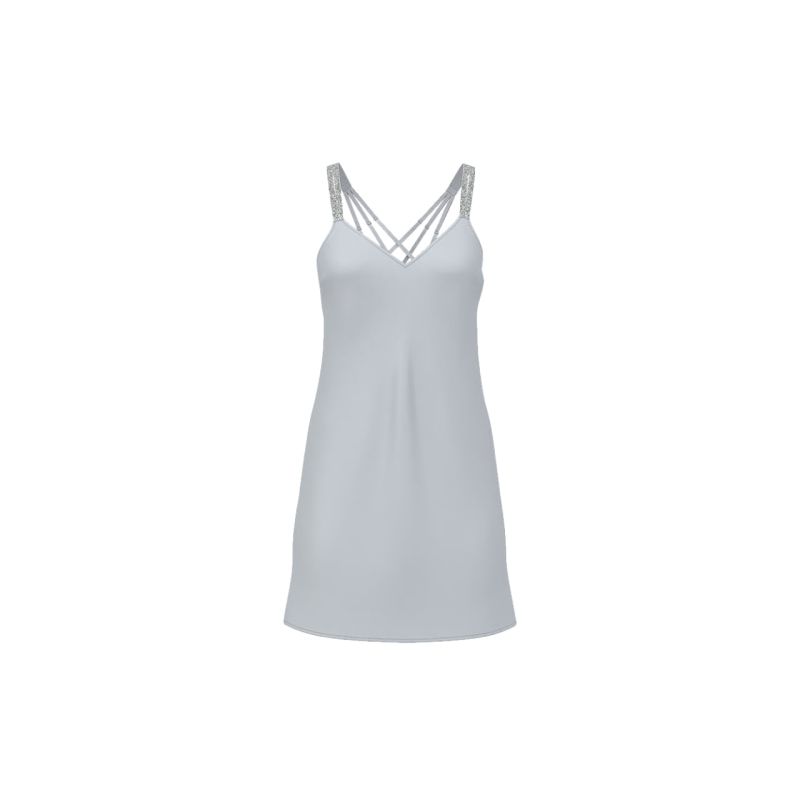 Нічна сорочка сатинова Gradient Shine Strap Satin Slip Dress Sterling