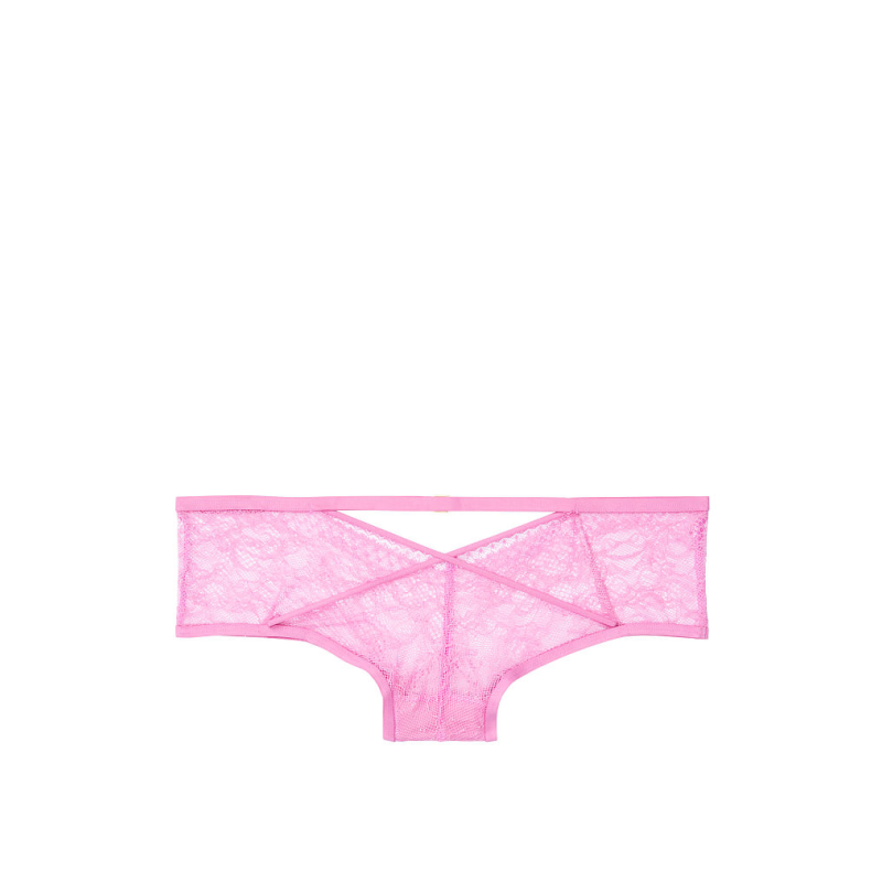 Жіночі трусики Very Sexy Sheer Mesh & Lace Cutout Cheeky Panty Pink