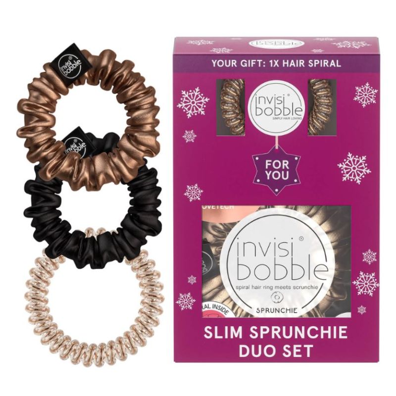 Подарунковий набір (2 резинки SPRUNCHIE SLIM  та 1 резинка SLIM) invisibobble GIFT SET You're Golden