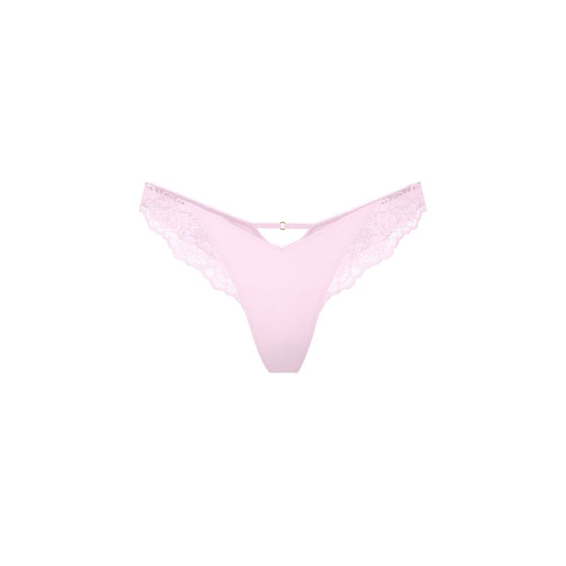 Трусики Very Sexy Rose Lace Trim High-Leg Thong Light Hyacinth