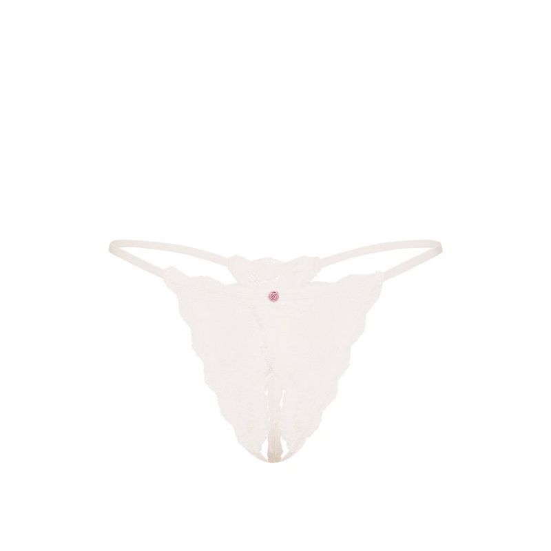 Трусики Dream Angels Lace Peekaboo String Thong Panty White