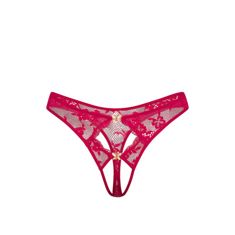Трусики Dream Angels Twinkle Butterfly Lace Peekaboo Thong Panty