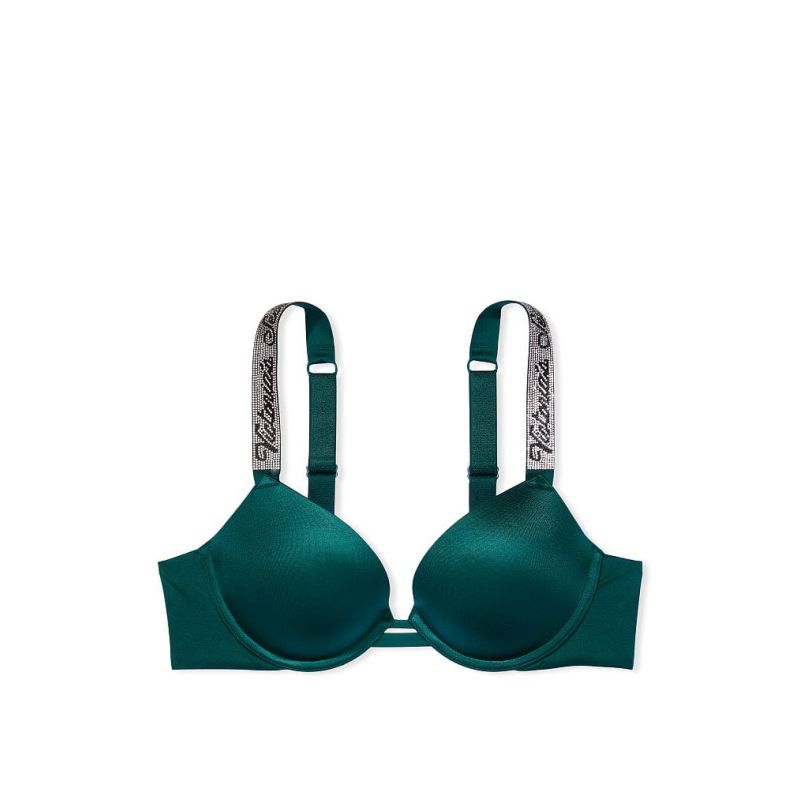 Бюстгальтер Shine Strap Push-Up Bra Deepest Green