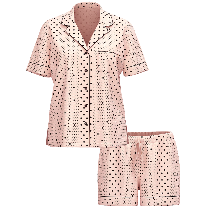 Піжама Modal Short Pajama Set Purest Pink Dot Stripes