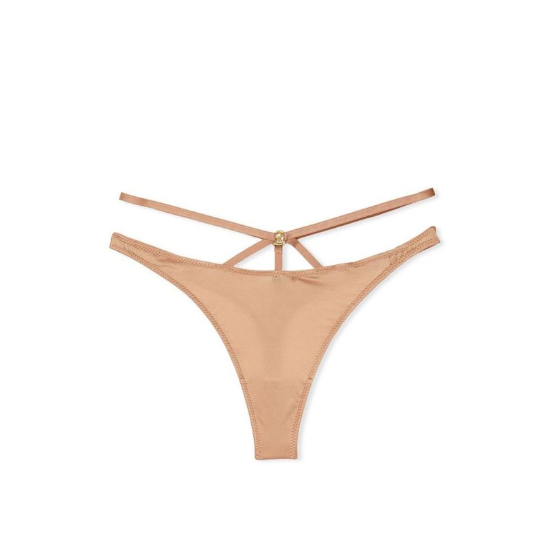Трусики So Obsessed Strappy Thong Panty Praline