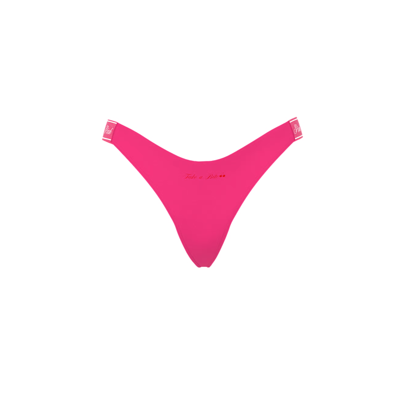 Трусики Logo Cotton High-Leg Thong Panty Pink