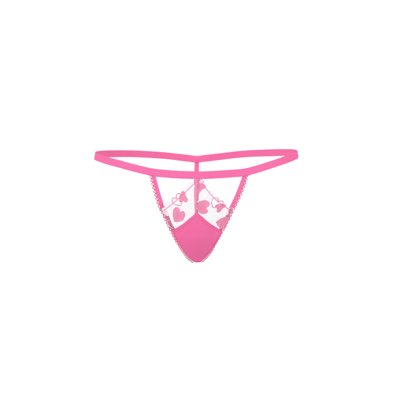 Трусики Pink Wink V-String Panty Heartbreaker Embroidery Pink