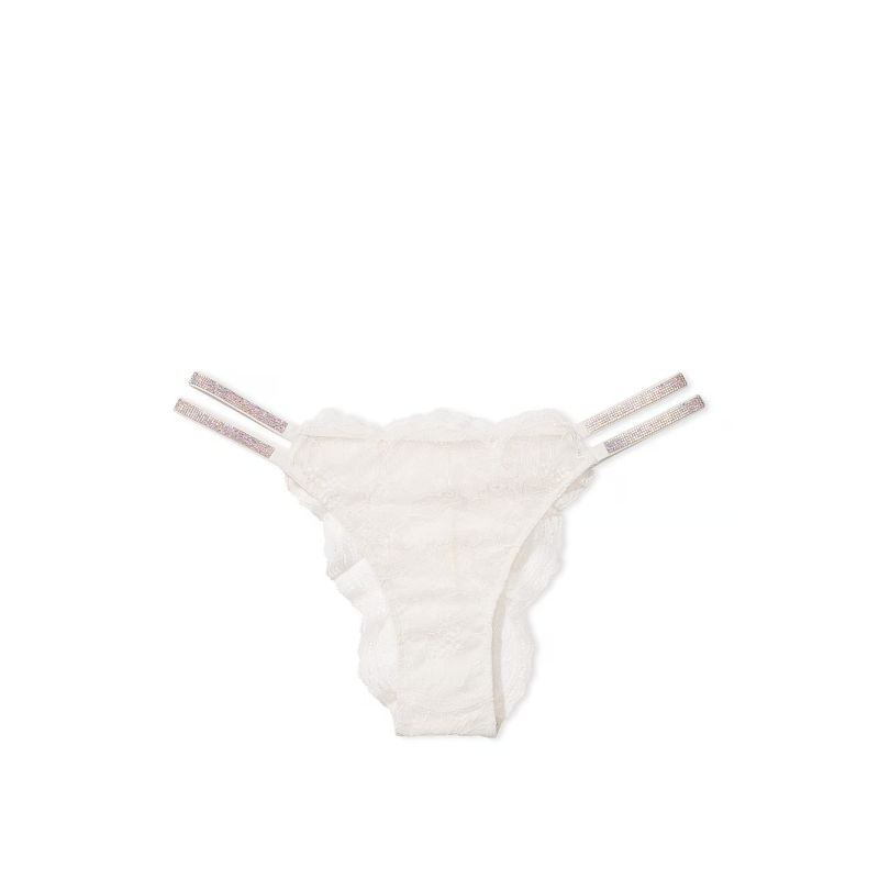 Трусики Double Shine Strap Brazilian Panty Coconut White