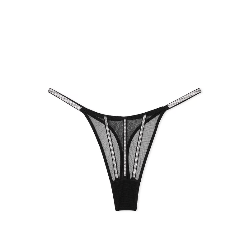 Трусики Sheer Shine Thong Panty Black
