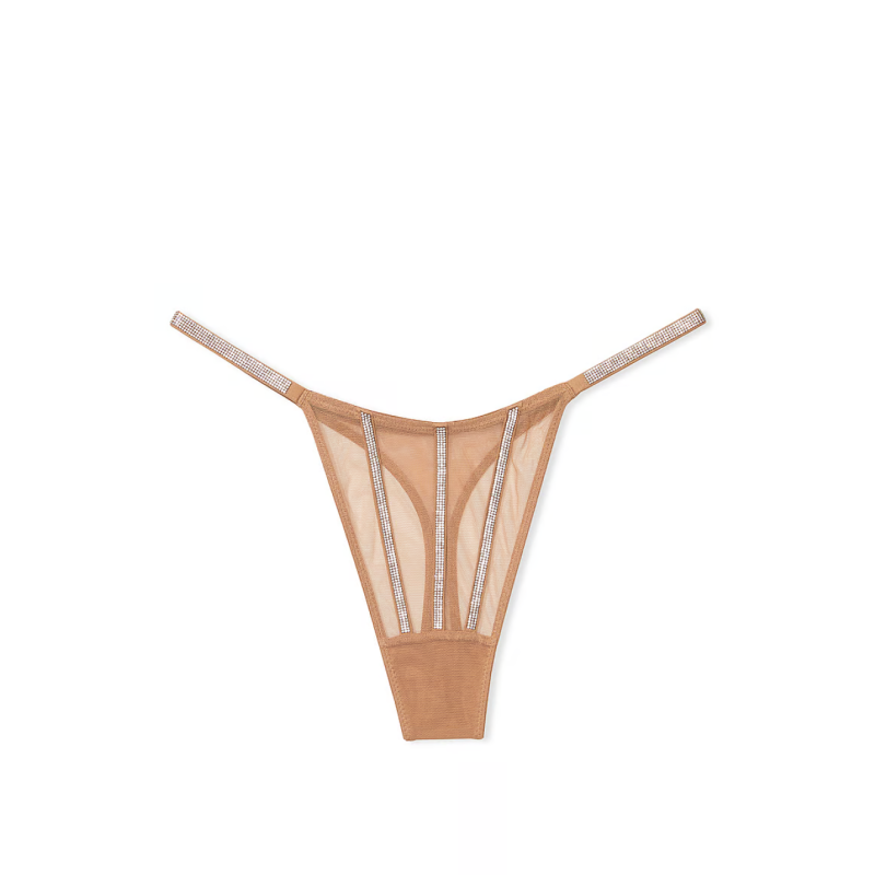 Трусики Sheer Shine Thong Panty Toffee