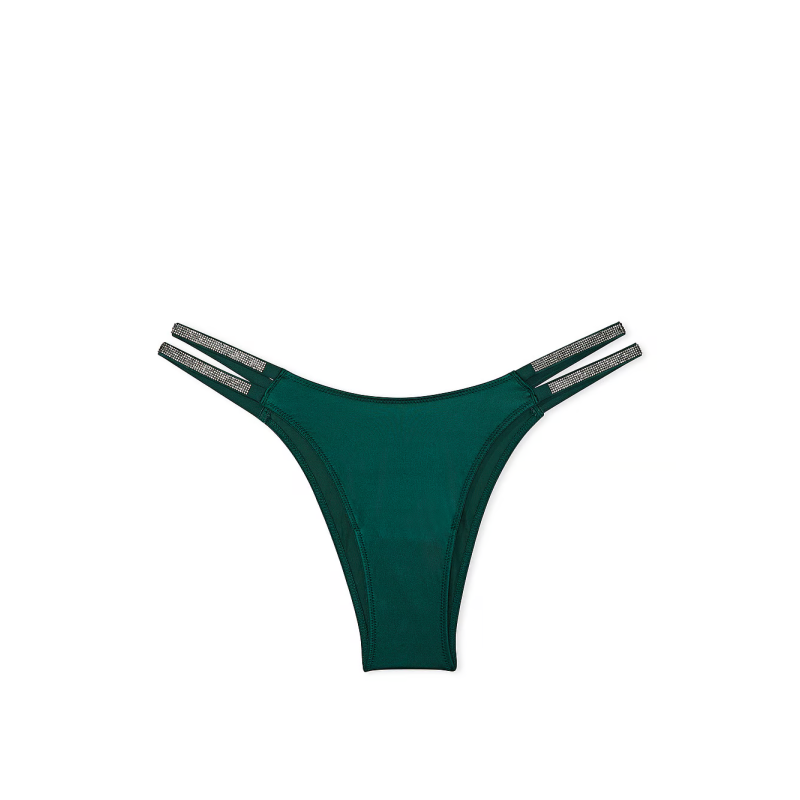Трусики Double Shine Strap Brazilian Panty Mystique Green