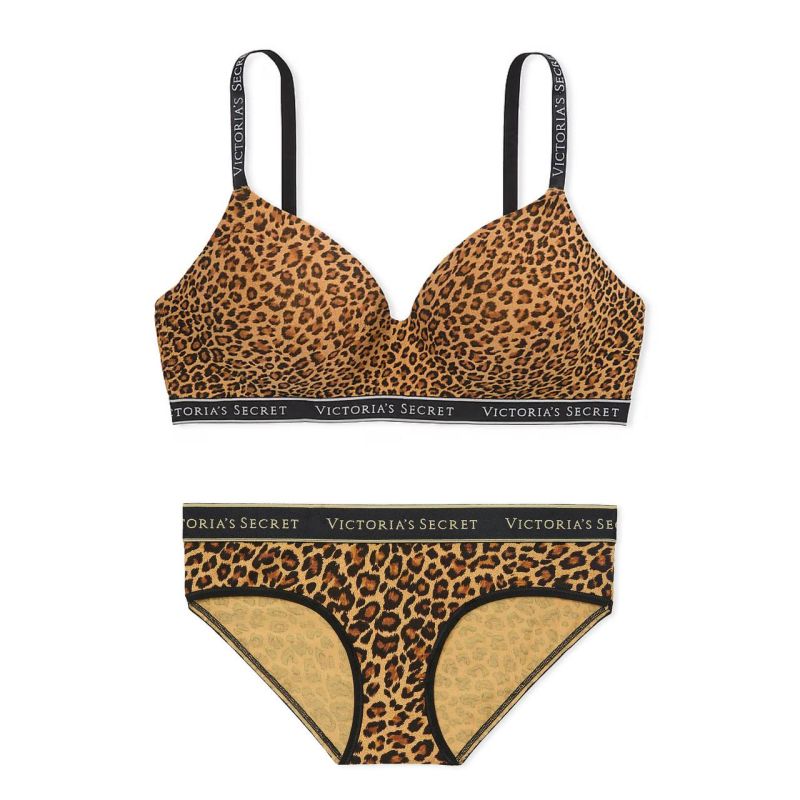Комплект Lightly-Lined Wireless Bra & Panty Leopard