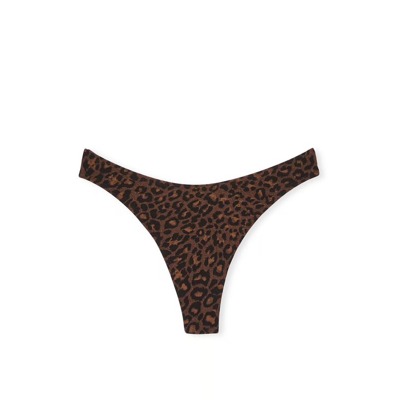 Трусики Stretch Cotton High-Leg Scoop Thong Panty Leopard