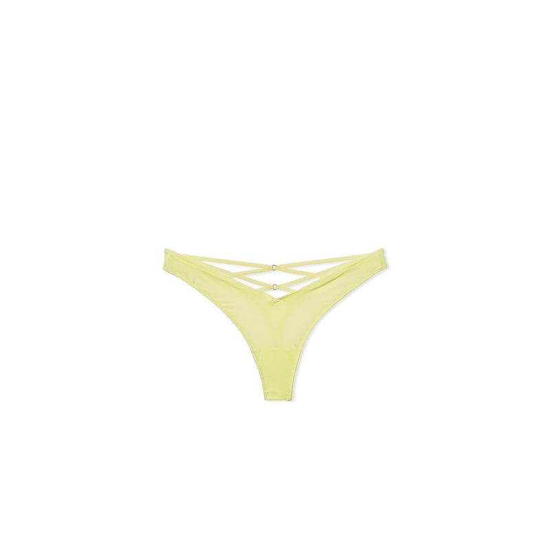 Трусики Strappy Back High-Leg Thong Panty Citron Glow
