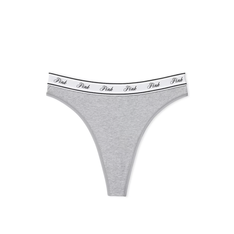 Трусики Logo Cotton High-WaistThong Panty Grey
