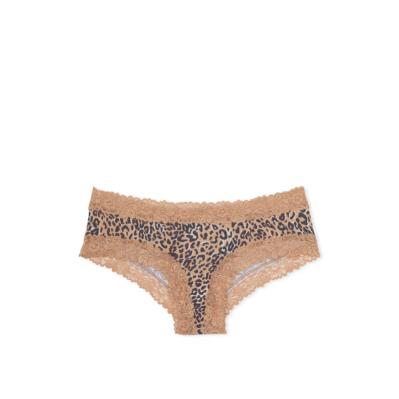 Жіночі трусики Lace Trim Cheeky Panty Leopard