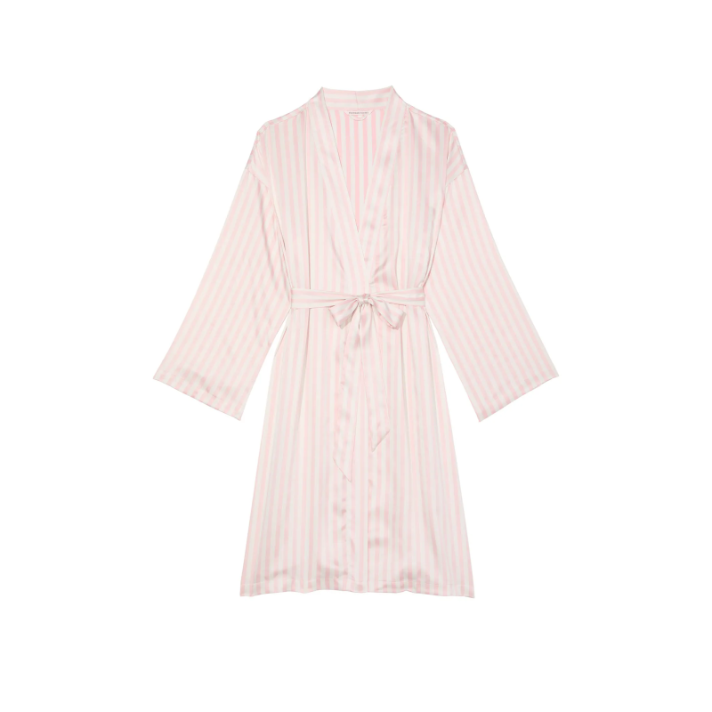 Сатиновий халат Satin Midi Robe Iconic Stripe