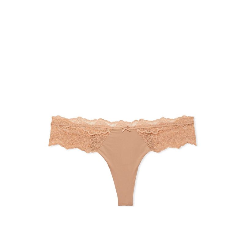 Трусики Lace Thong Panty Praline
