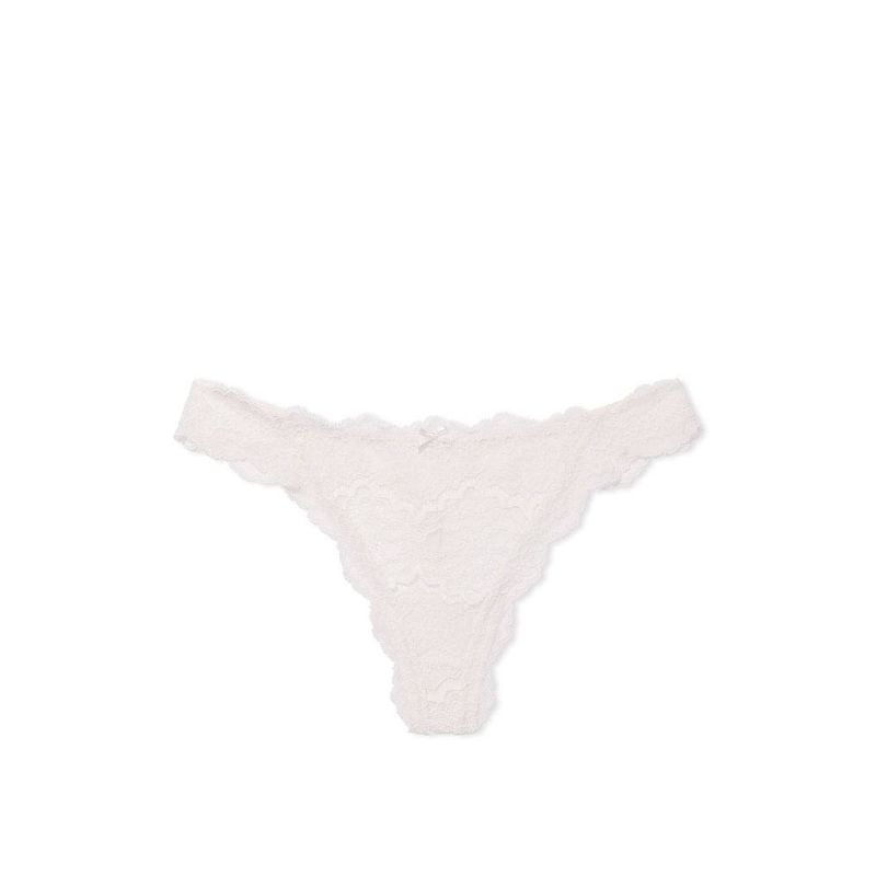 Трусики Lace Thong Panty Coconut White