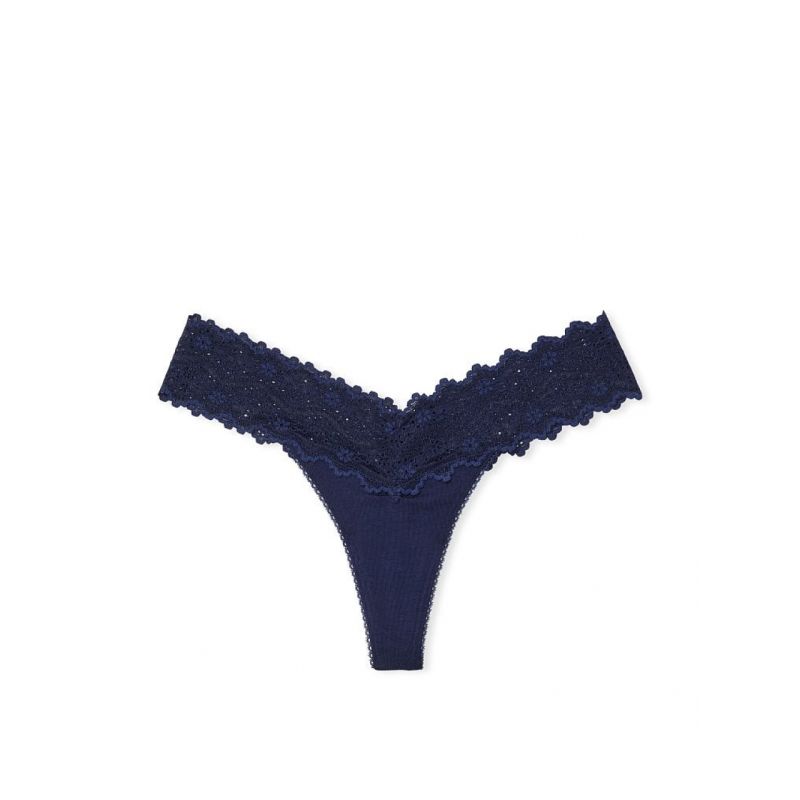 Жіночі трусики Cotton Thong Panty Navy