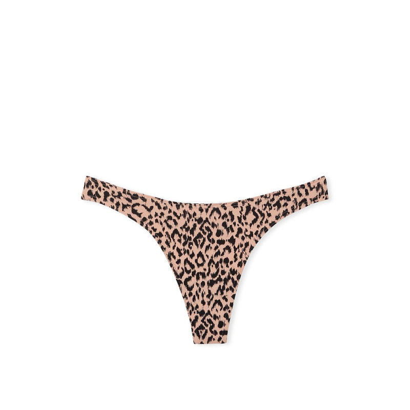 Трусики Stretch Cotton High-Leg Thong Panty Leopard