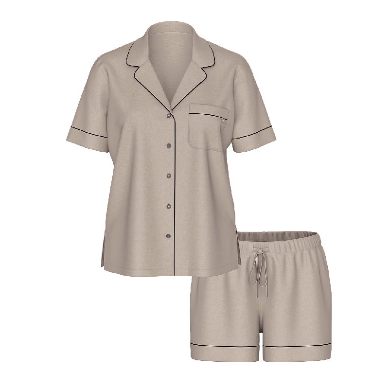 Піжама Modal Short Pajama Set Turtle Dove W Black Piping