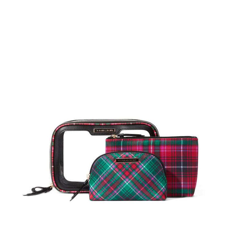 Косметичка 3 в 1 Beauty Bag Trio Bright Tartan