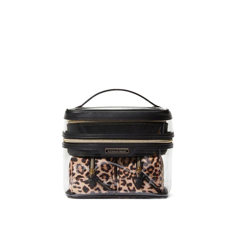 Набір косметичок 4-in-1 Train Case Luxe Leopard від Victoria's Secret
