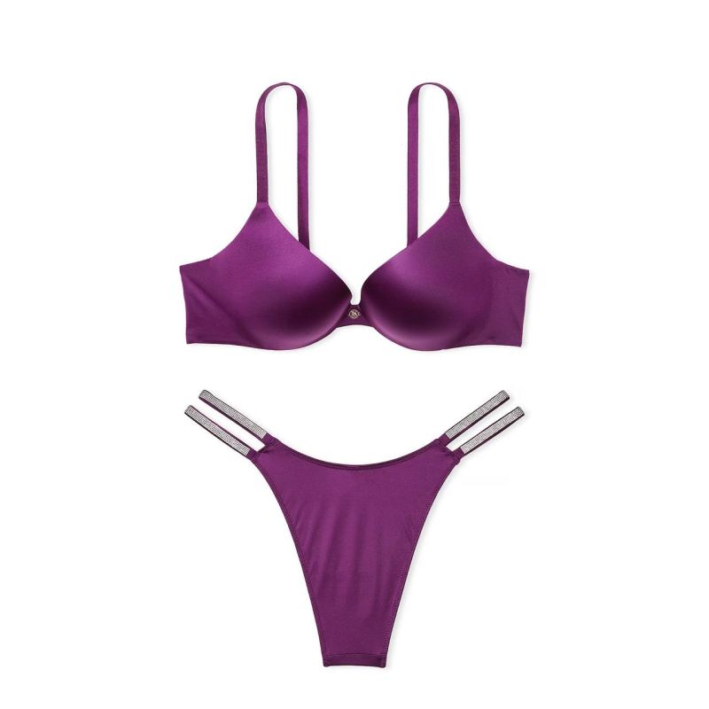 Комплект So Obsessed Push-Up Bra & Brazilian Panty Grape Soda